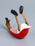 УЦЕНКА Подставка под бутылку "Уточка в красном" дерево 34х18х29 см - Фото 4