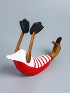 УЦЕНКА Подставка под бутылку "Уточка в красном" дерево 34х18х29 см - Фото 6