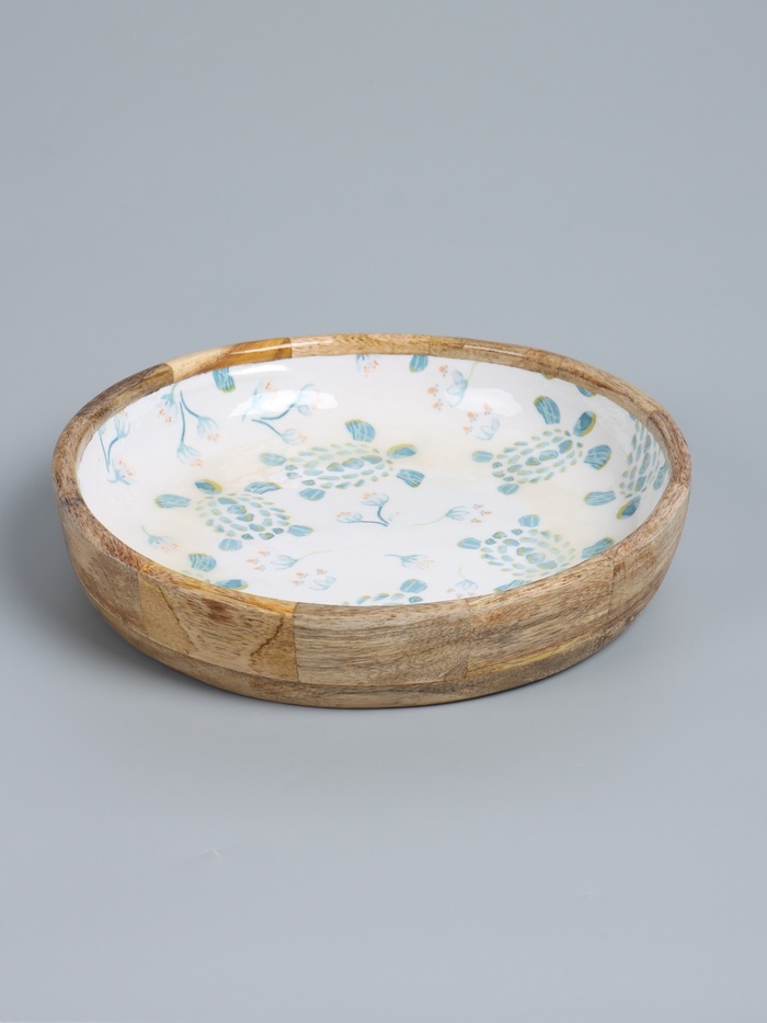 УЦЕНКА Блюдо «Черепаха и цветы» дерево манго 25×25×4.5 см - Фото 1