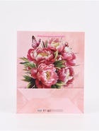 Пакет подарочный «Цветы. Поздравляю!», 40×15×49 см  (артикул 10935711)  большой выбор товаров оптом и в розницу по низким ценам с доставкой