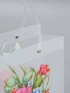 Пакет подарочный прозрачный «Букет цветов», 22×10×24 см  (артикул 10957229)  большой выбор товаров оптом и в розницу по низким ценам с доставкой