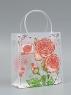 Пакет подарочный прозрачный «Розы», 22×10×24 см  (артикул 10957231)  большой выбор товаров оптом и в розницу по низким ценам с доставкой