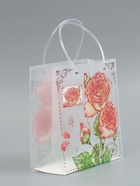 Пакет подарочный прозрачный «Розы», 22×10×24 см  (артикул 10957231)  большой выбор товаров оптом и в розницу по низким ценам с доставкой