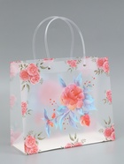 Пакет подарочный прозрачный «Красота», 30×26×12 см  (артикул 10957235)  большой выбор товаров оптом и в розницу по низким ценам с доставкой