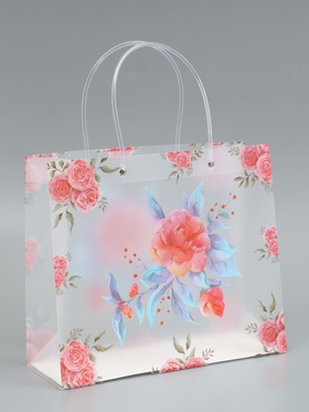 Пакет подарочный прозрачный «Красота», 30×26×12 см