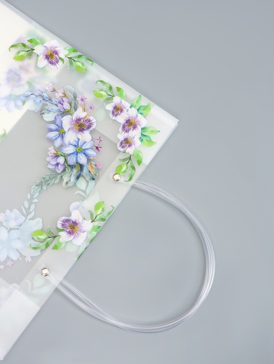 Пакет подарочный прозрачный «Счастье», 30×26×12 см