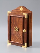 УЦЕНКА Ключница «Штурвал» 18×9×30 см, дерево шишам - Фото 3