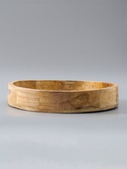 УЦЕНКА Поднос круглый с бортиками "Черепаха и цветы" дерево манго 35х35х6,5 см - Фото 3