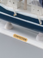 УЦЕНКА Корабль сувенирный средний «Калева», борта синие с белой полосой, паруса синие, 30х7х32 см 41 - Фото 6