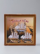 УЦЕНКА Корабль сувенирный средний «Калева», борта синие с белой полосой, паруса синие, 30х7х32 см 41 - Фото 7