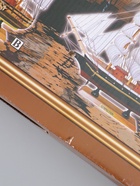 УЦЕНКА Корабль сувенирный средний «Калева», борта синие с белой полосой, паруса синие, 30х7х32 см 41 - Фото 10