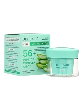 Крем для лица дневной Delicare, с алоэ вера и пептидами, 56+, 50 мл  (артикул 10995063)  большой выбор товаров оптом и в розницу по низким ценам с доставкой