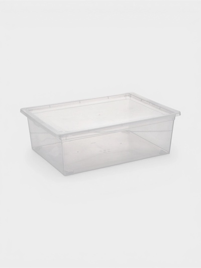 УЦЕНКА Контейнер д/хранения с крышкой 25л 53х37х18см прямоуг, прозрачный