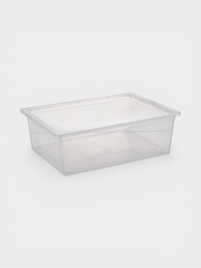 УЦЕНКА Контейнер д/хранения с крышкой 25 л 53×37×18 см прямоуг, прозрачный - Фото 1