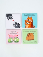 Блокнот, 10×10 см, 16 л. «Милашки» МИКС 10888088