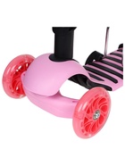 УЦЕНКА Самокат 5 в 1 GRAFFITI, колёса световые PU 120/80 мм, розовый - Фото 9