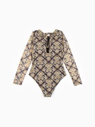 Купальник слитный женский SPF MINAKU, стрейтч-сетка, размер 42 (S), принт золотой  (артикул 10935572)  большой выбор товаров оптом и в розницу по низким ценам с доставкой