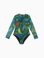 Купальник слитный женский SPF MINAKU, стрейтч-сетка, размер 42 (S), принт тропики  (артикул 10935576)  большой выбор товаров оптом и в розницу по низким ценам с доставкой