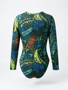 Купальник слитный женский SPF MINAKU, стрейч-сетка, размер 44 (M), принт тропики - Фото 5