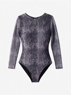 Купальник слитный женский SPF MINAKU, стрейч-сетка, размер 44 (M), принт змеиная кожа - Фото 2