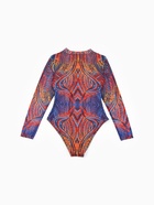 Купальник слитный женский SPF MINAKU, стрейтч-сетка, размер 42 (S), принт узоры  (артикул 10935585)  большой выбор товаров оптом и в розницу по низким ценам с доставкой