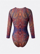 Купальник слитный женский SPF MINAKU, стрейч-сетка, размер 42 (S), принт узоры - Фото 5