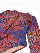 Купальник слитный женский SPF MINAKU, стрейч-сетка, размер 44 (M), принт узоры - Фото 4