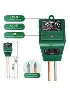 Измеритель параметров почвы, влажность/pH/кислотность, зелёный  (артикул 10969155)  большой выбор товаров оптом и в розницу по низким ценам с доставкой