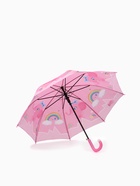 Зонт - трость детский «Слоник», полуавтоматический, R=43/50 см, розовый - Фото 3