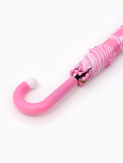 Зонт - трость детский «Слоник», полуавтоматический, R=43/50 см, розовый