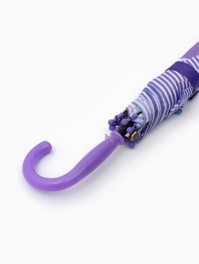 Зонт - трость детский «Стрекоза», полуавтоматический, R=43/50 см, сиреневый