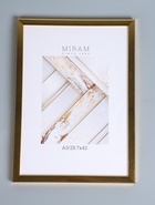 УЦЕНКА Фоторамка пластик "МИРАМ" 29.7х42 см, (A3) золото (пластиковый экран) - Фото 2