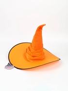 УЦЕНКА Карнавальная Шляпа драпированная р-р 56-58 блестящая оранжевая с летучей мышью 9440428 98 - Фото 2
