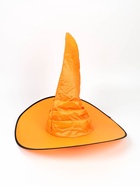 УЦЕНКА Карнавальная Шляпа драпированная р-р 56-58 блестящая оранжевая с летучей мышью 9440428 98 - Фото 3