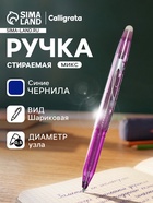 УЦЕНКА Ручка шариковая СТИРАЕМЫЕ ЧЕРНИЛА 0.5 мм стержень синий, корпус МИКС (штрихкод на шт.) - Фото 1