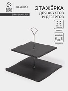 УЦЕНКА Этажерка для фруктов и десертов Valley, 25/20×28 см, сланец - Фото 1