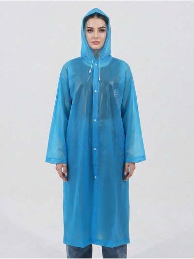 УЦЕНКА Дождевик - плащ взрослый, р-р 44-50, цвет голубой накл ОТ