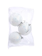 УЦЕНКА Набор шаров пластик d=8 см, 3 шт. «Новелла перламутр» белый - Фото 2