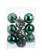 УЦЕНКА Набор шаров пластик d=5.5 см, 9 шт. «Карнавал» завитки, зелёный - Фото 2