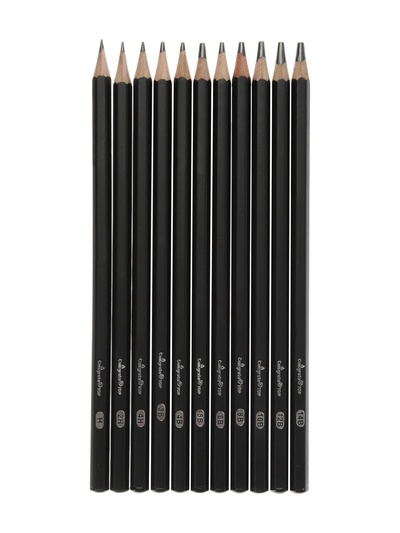 Набор карандашей чернографитных, Calligrata TOP, 11 штук: 14 В, 12 В, 10 В, 8 В, 6 В, 5 В, 4 В, 3 В, Н, 2Н, 4Н