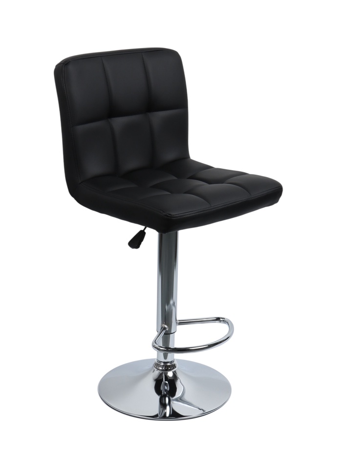 Комплект барных стульев «Клик Мебель», с подъёмным механизмом, искусственная кожа, цвет чёрный, 2 шт. - Фото 1