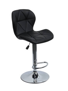 Комплект барных стульев «Клик Мебель», с подъёмным механизмом, с прострочкой, искусственная кожа, цвет чёрный, 2 шт.