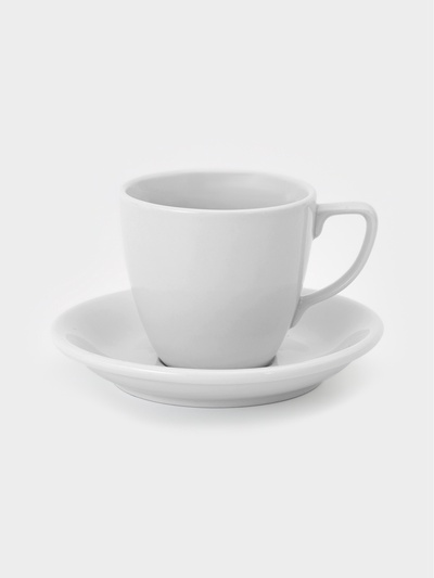 Чайная пара Добрушский завод «Универсал», 300 мл, фарфор, белая