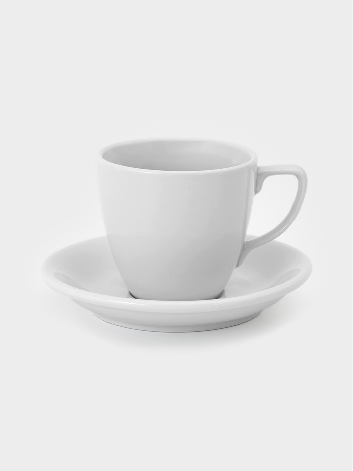 Чайная пара Добрушский завод «Универсал», 300 мл, фарфор, белая - Фото 1