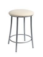 УЦЕНКА Табурет «Ультра» с кольцом, Серебристый металлик/молочный - Фото 2