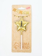 УЦЕНКА Свеча в торт на шпажке "Воздушный шарик.Звезда", цифра 1, 5.5 см, золотая - Фото 5