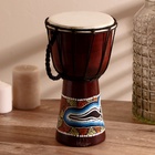 УЦЕНКА Сувенирный музыкальный инструмент «Барабан Джембе узорчатый» 30×16×16 см МИКС - Фото 1