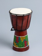 УЦЕНКА Сувенирный музыкальный инструмент «Барабан Джембе узорчатый» 30×16×16 см МИКС - Фото 2