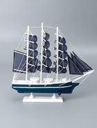 УЦЕНКА Сувенирная модель корабля «Калева», борта синие с белой полосой, 30×7×32 см - Фото 4