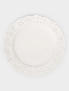 Тарелка Garden rose, d=26 см, фарфор, белая